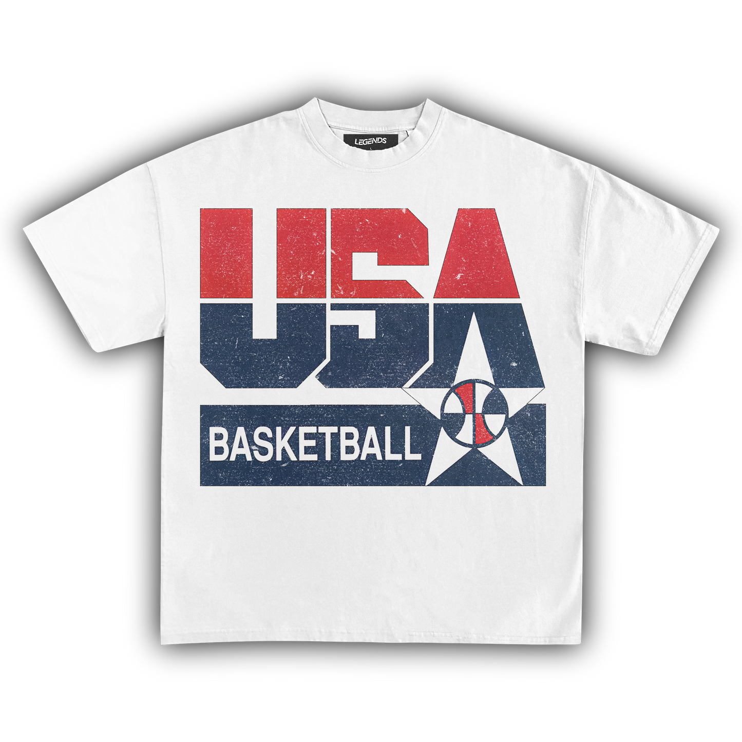 USA BASKETBALL VINTAGE TEE