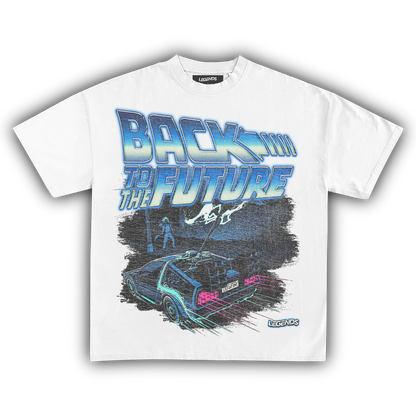 BACK TO THE FUTURE LIGHTNING STRIKE DELOREAN TEE