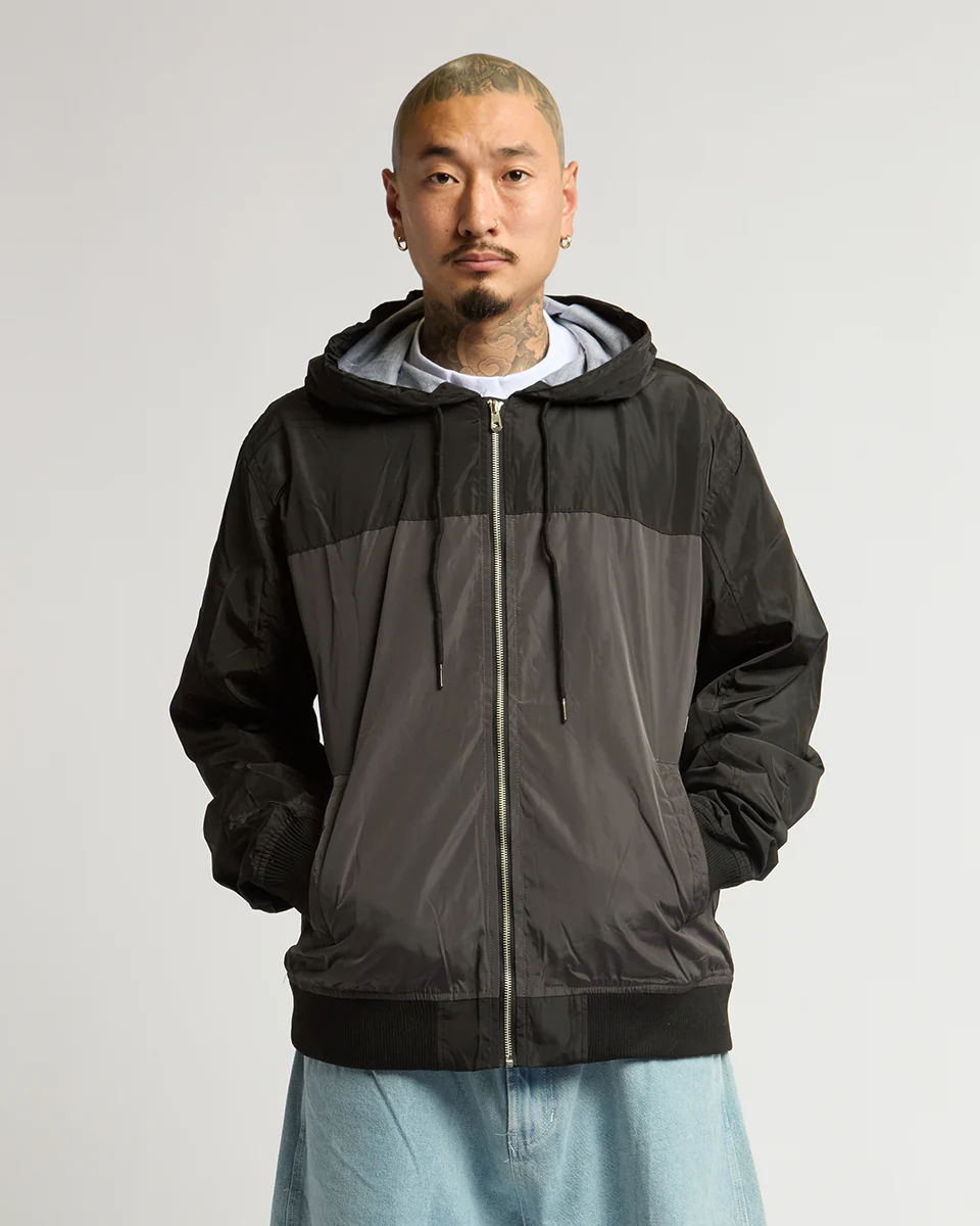 WINDBREAKER JACKET (Grey x Black)