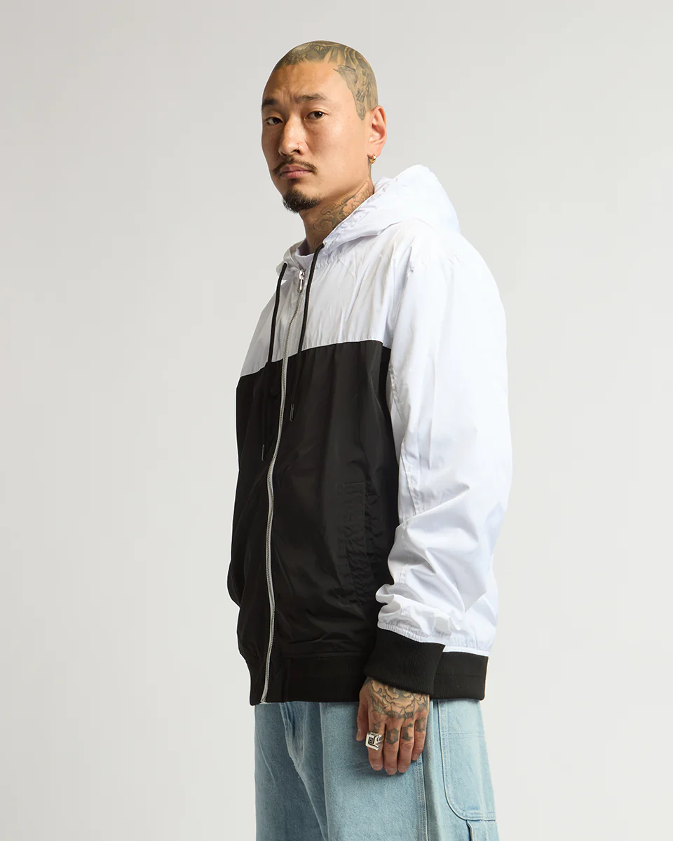 WINDBREAKER JACKET (White x Black)