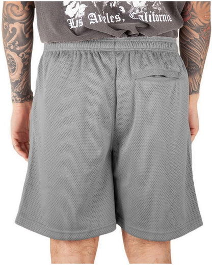 MESH TRACK SHORTS - SMOKE GREY