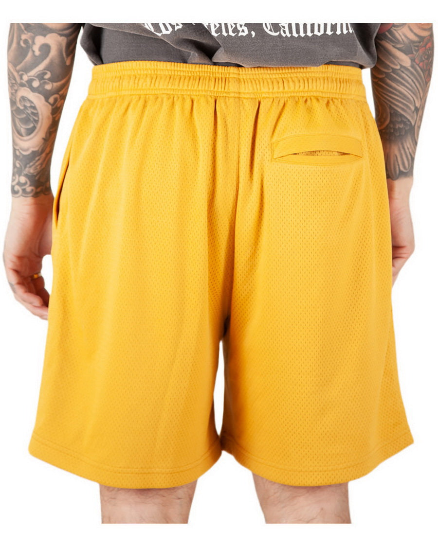 MESH TRACK SHORTS - GOLD