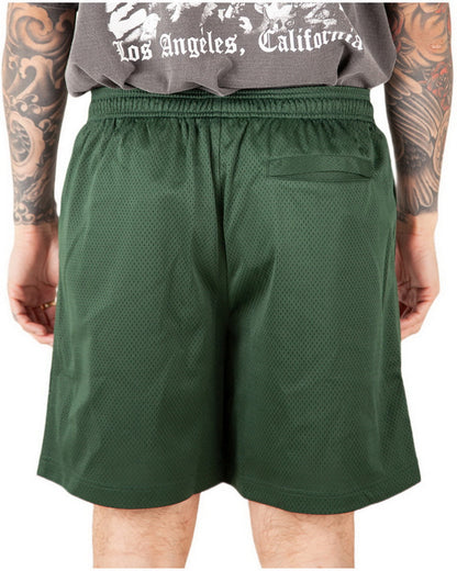 MESH TRACK SHORTS - GREEN