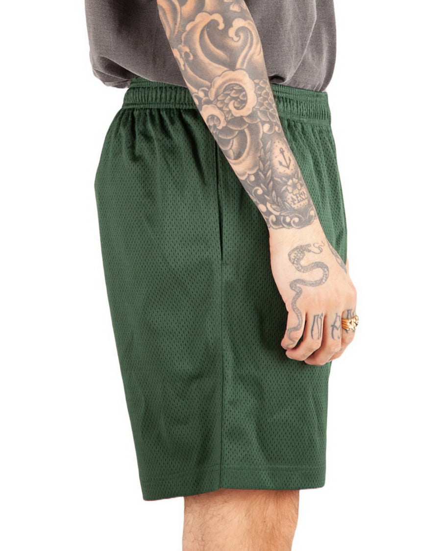 MESH TRACK SHORTS - GREEN