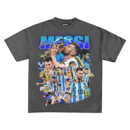 Messi Retro Lionel Messi » Vintage Heavyweight T-Shirt – Legends Heavyweight Tees