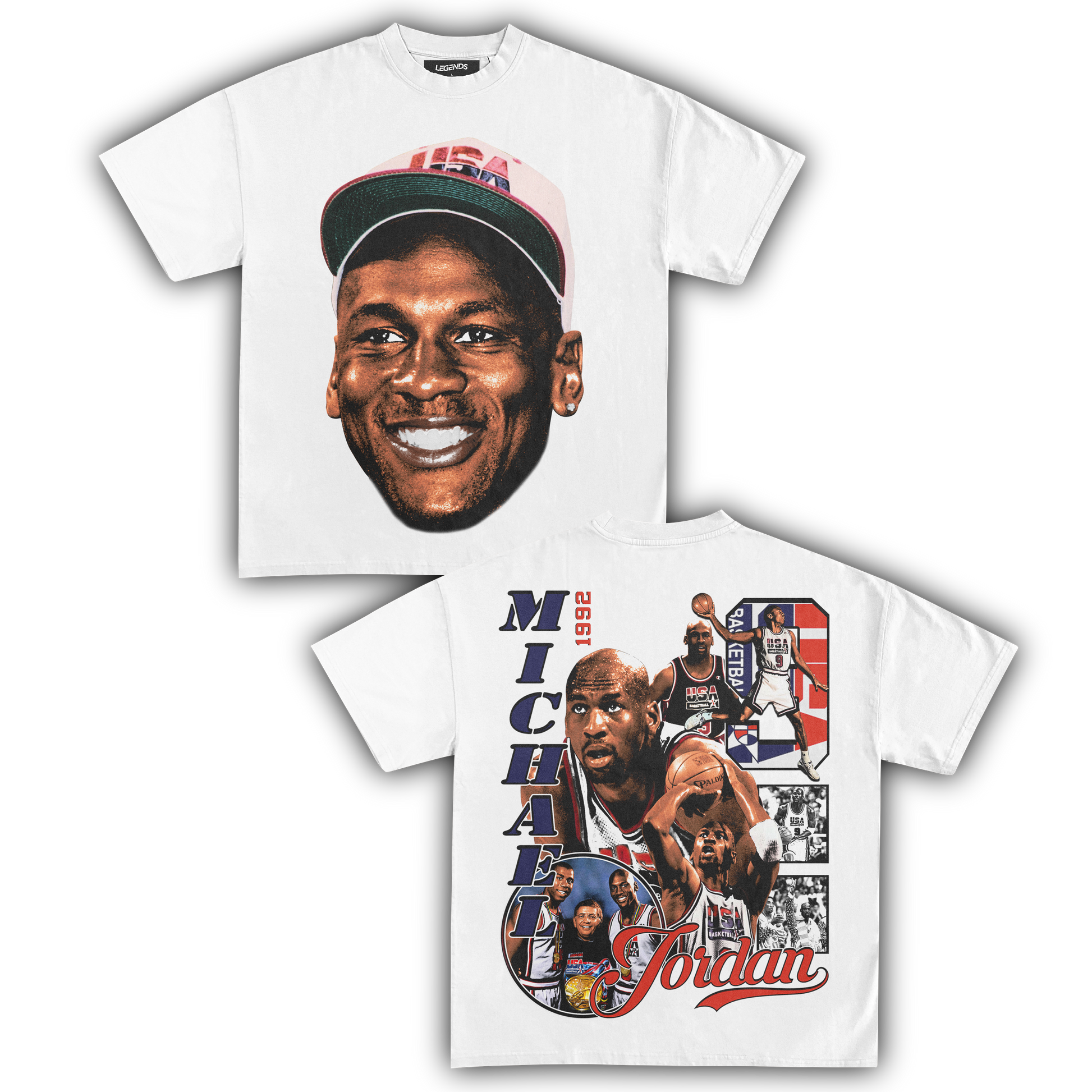 Michael Jordan Tee Basketball Vintage Heavyweight T Shirt Legends Heavyweight Tees