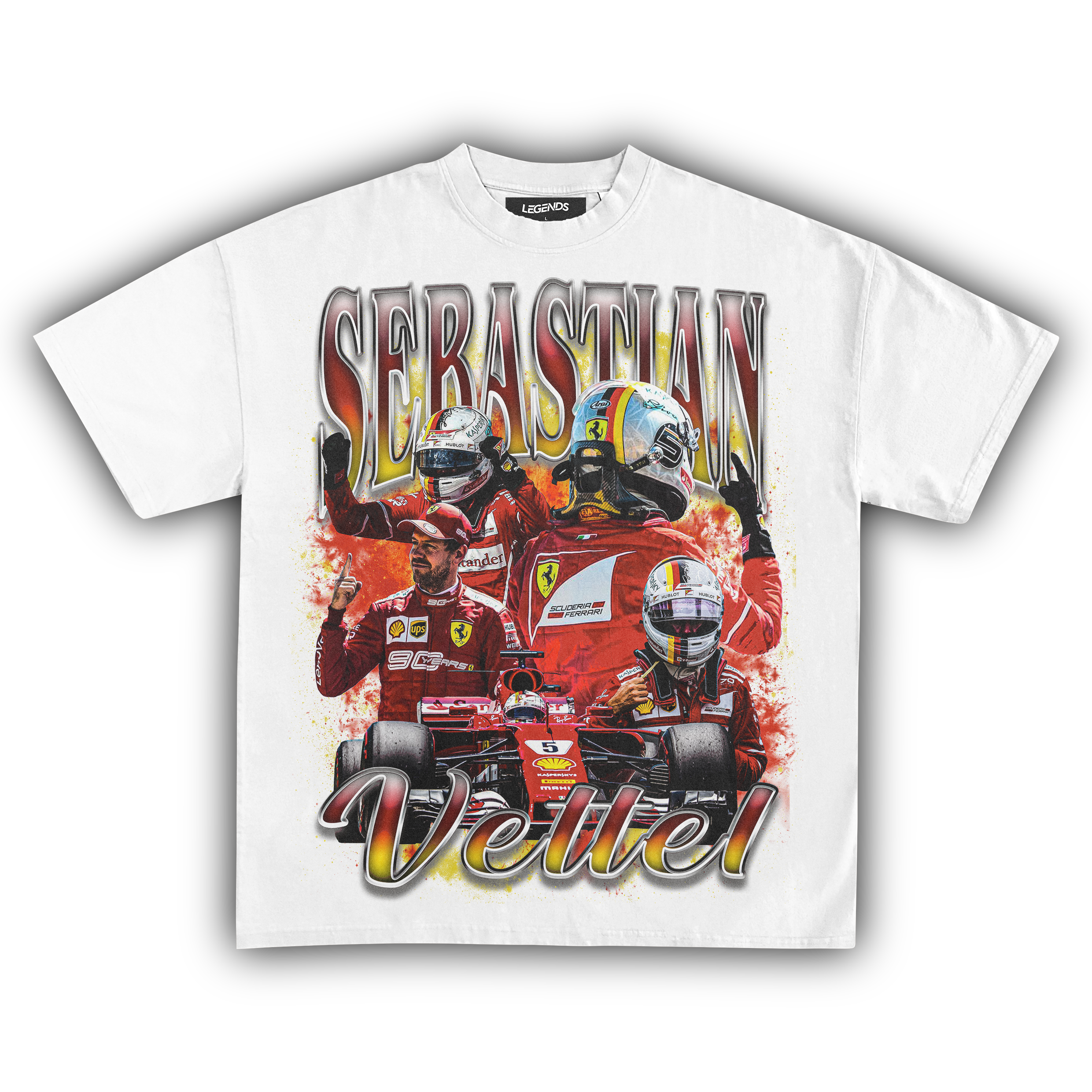 Sabastian Vettel Ferrari Tee » Formula 1 Racing » Vintage Heavyweight T ...