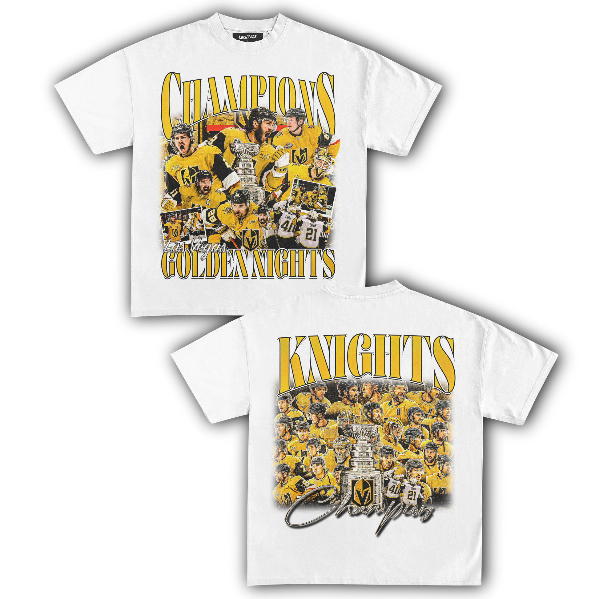 GOLDEN KNIGHTS CHAMPIONS TEE (Double Sided) - Main Image