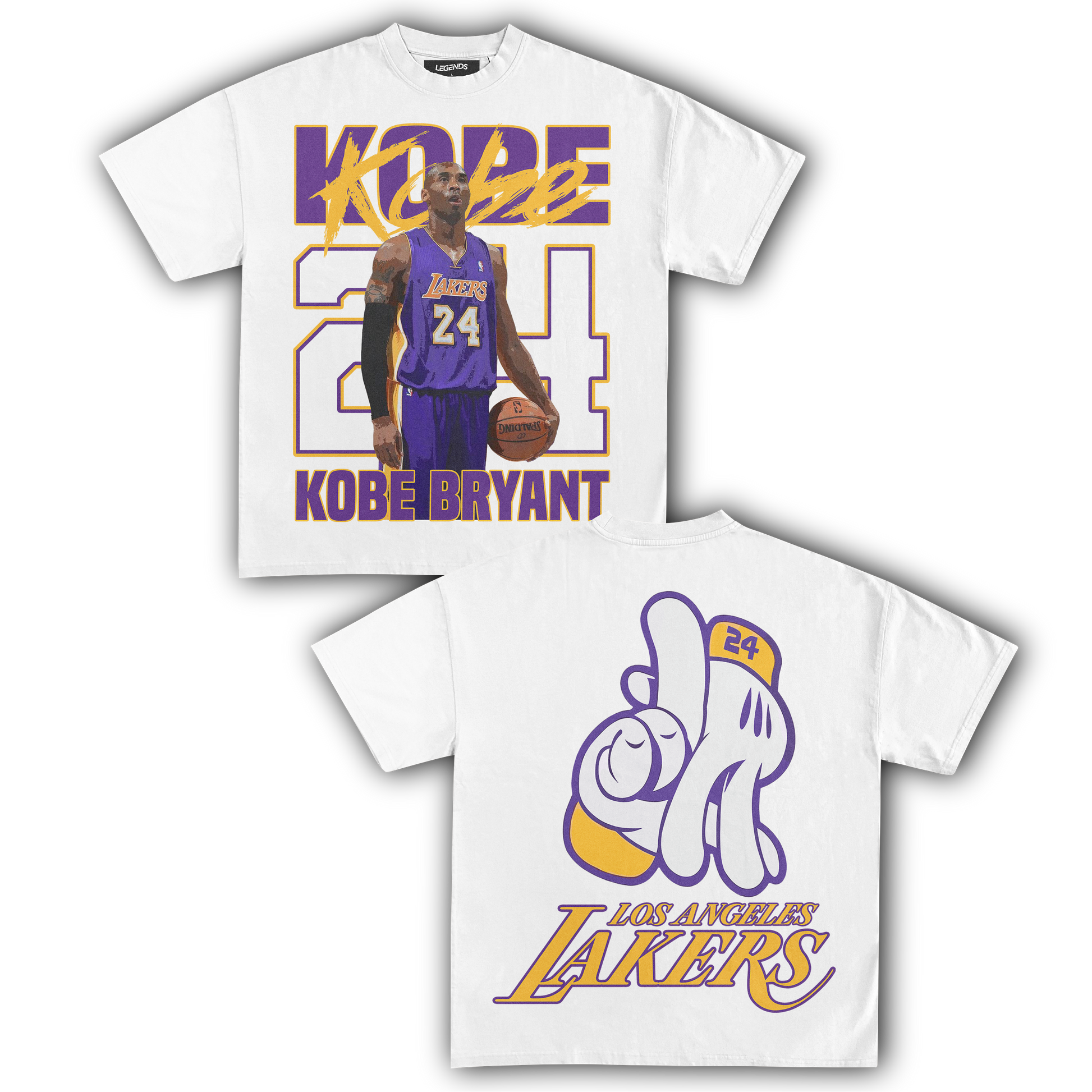 Kobe Bryant Tee Los Angeles Lakers Vintage Heavyweight T Shirt Legends Heavyweight Tees