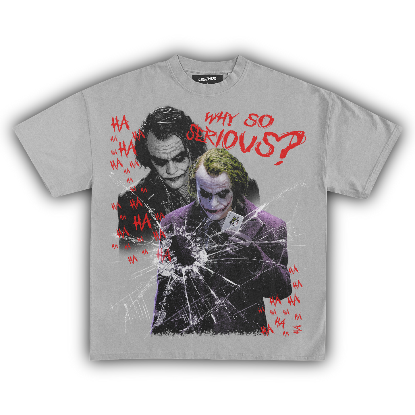 Why So Serious Joker Tee Dark Knight Rises Vintage Heavyweight T Shirt Legends Heavyweight Tees