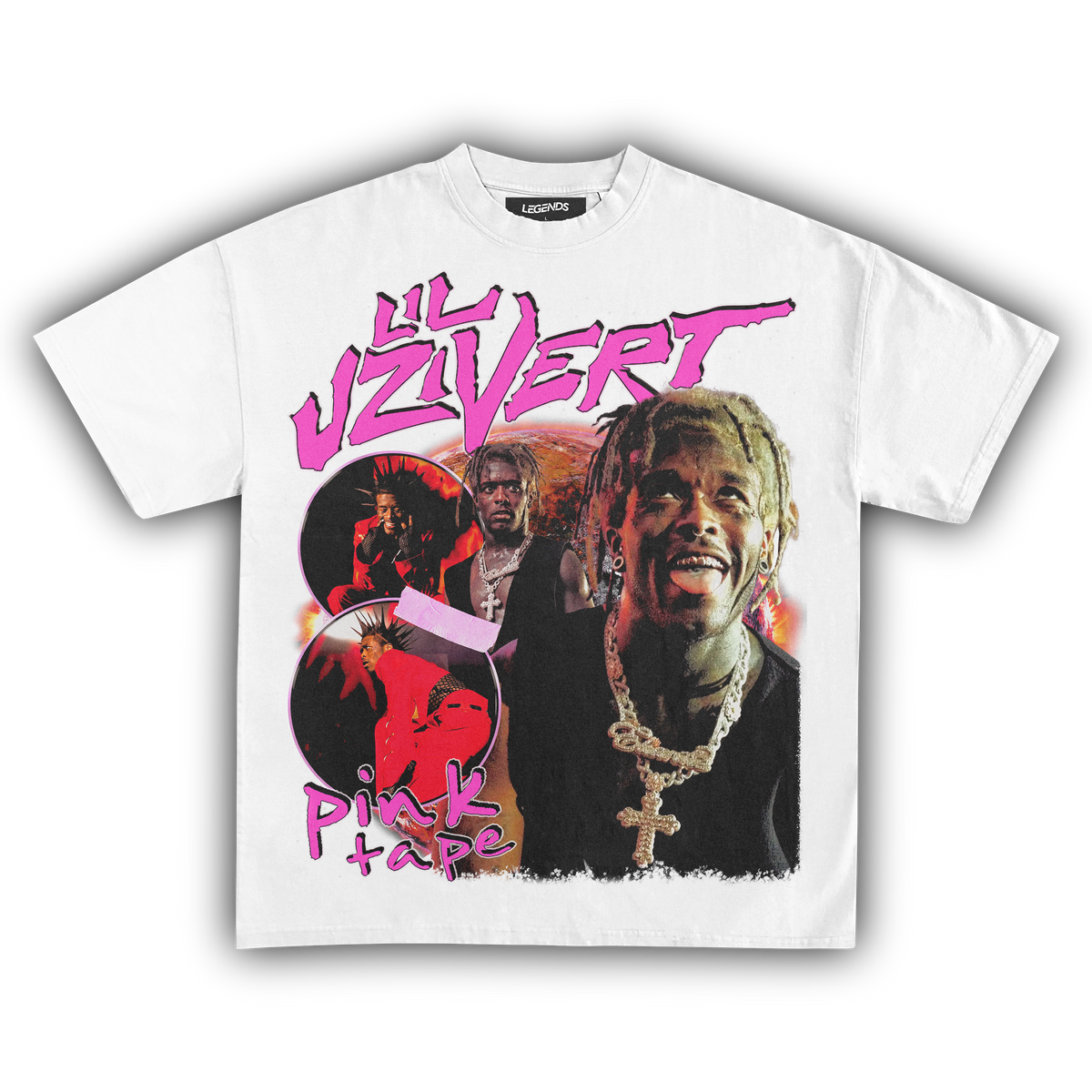 Lil Uzi Vert Tee » Pink Tape Album » Vintage Heavyweight T-Shirt